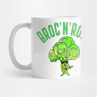 VEGETABLE Pun Funny Broccoli Playing Guitar Mug